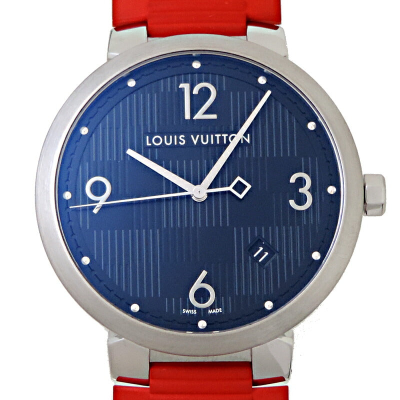 Louis Vuitton Tambour Damier Men's Wristwatch Q1D00 Q1D00