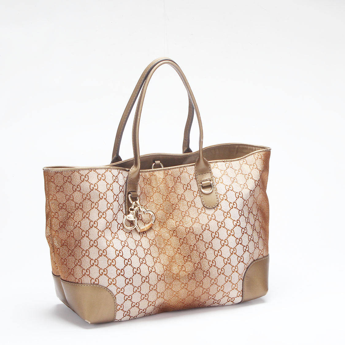 GG Lurex Heart Bit Charm Tote 269956