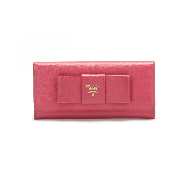 Saffiano Bow Continental Wallet