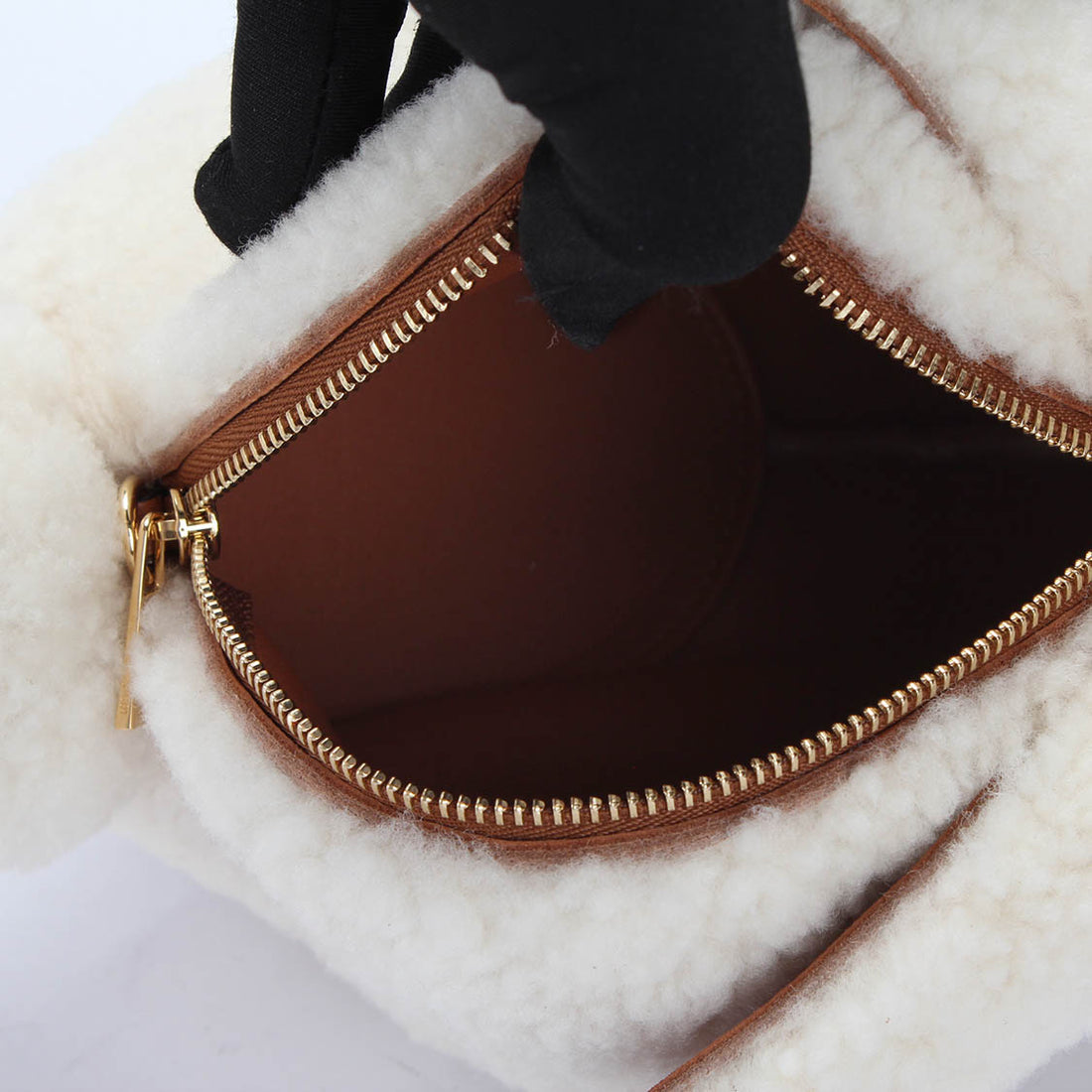 Shearling Bunny Crossbody Bag