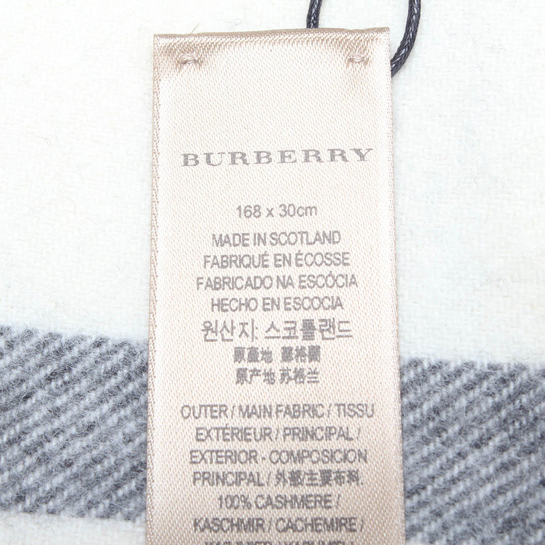 Check Cashmere Scarf