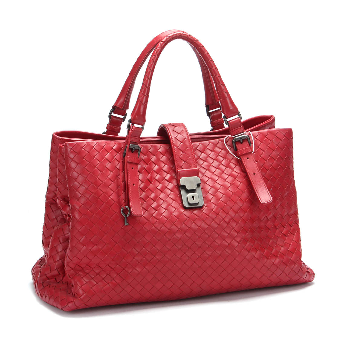 Bottega Veneta Intrecciato Leather Roma Handbag Leather Handbag in Good condition
