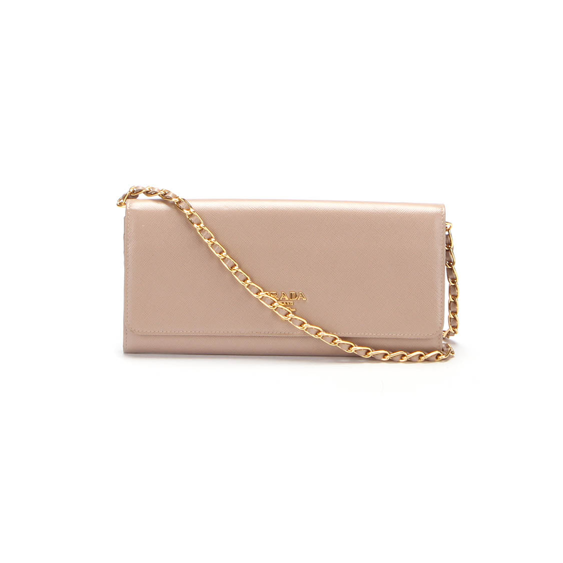 Saffiano Metal Wallet On Chain