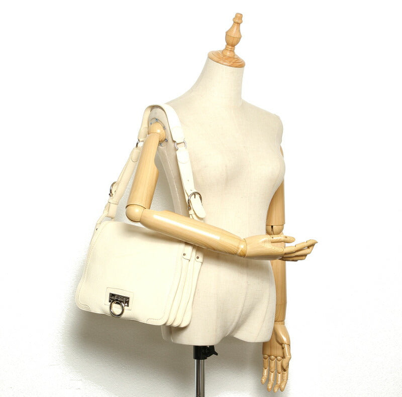 Gancini Leather Shoulder Bag