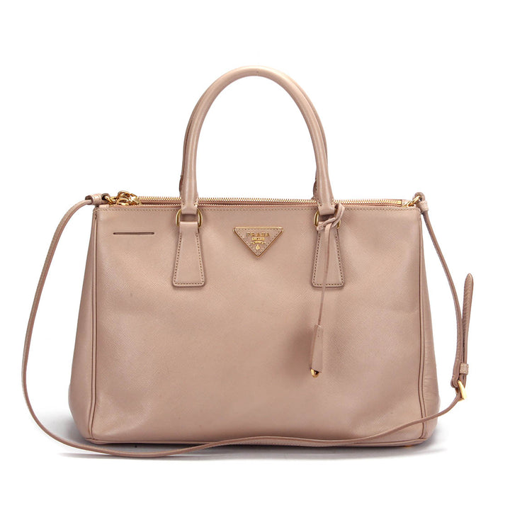 Saffiano Double Zip Galleria Tote Bag