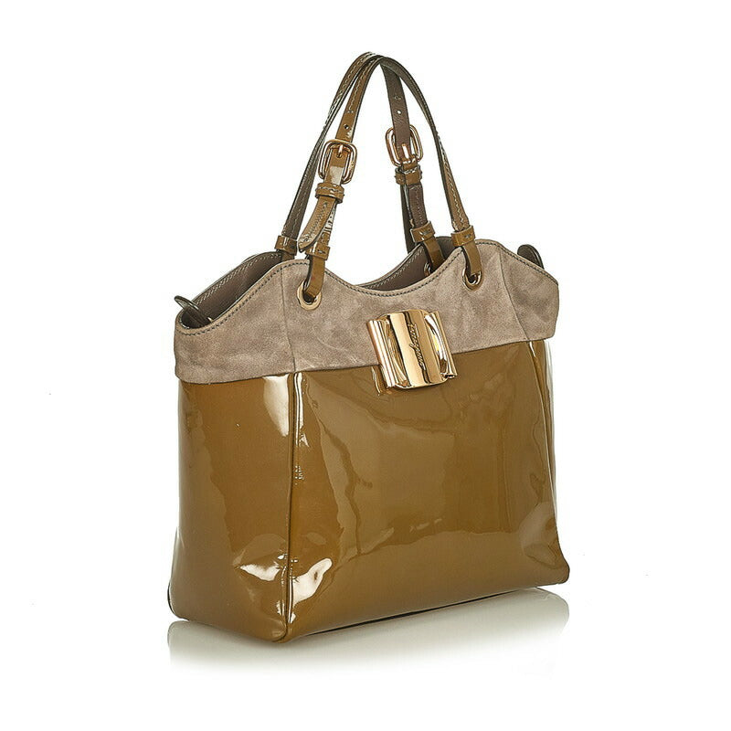 Vara Bow Patent Leather Shourdle Bag