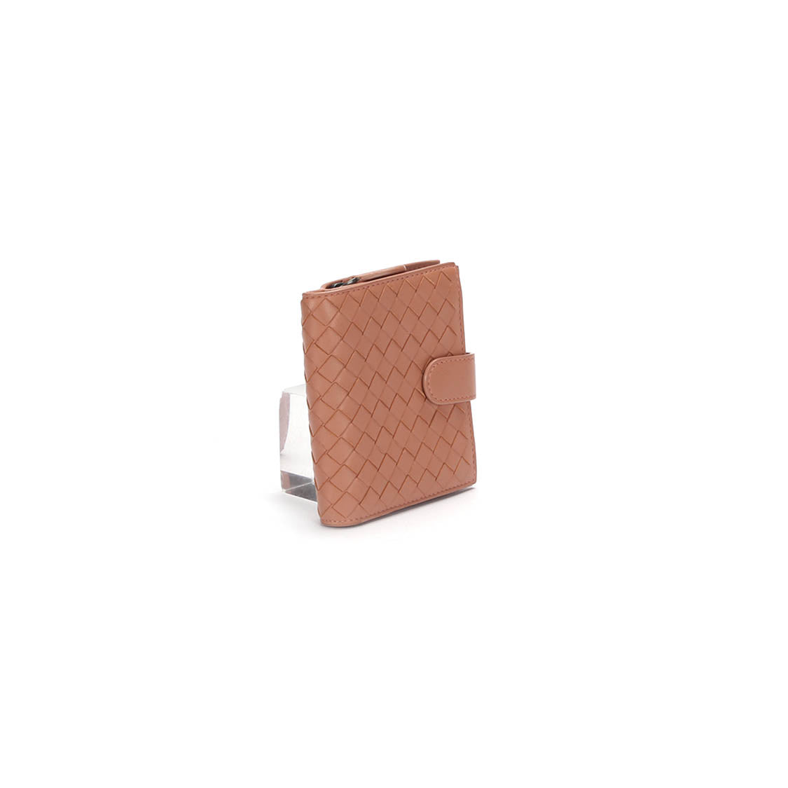 Intrecciato Leather Compact Wallet