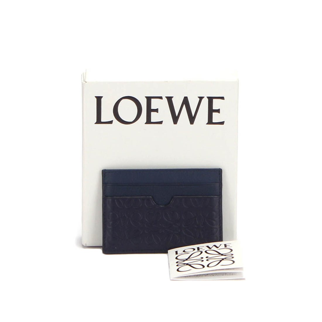 Anagram Embossed Leather Card Holder