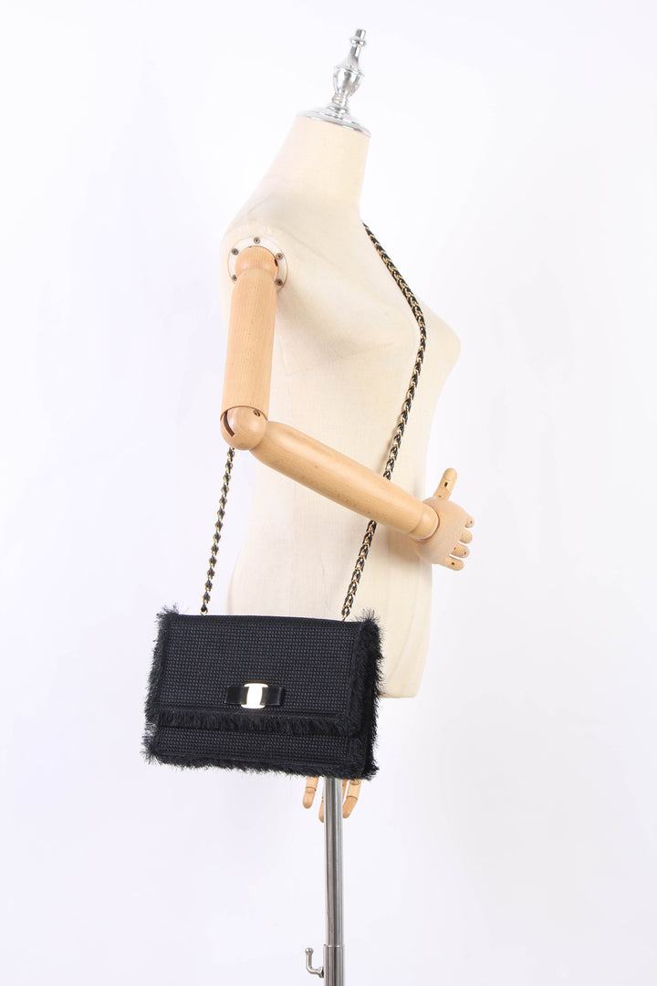 Vara Bow Tweed Crossbody Bag