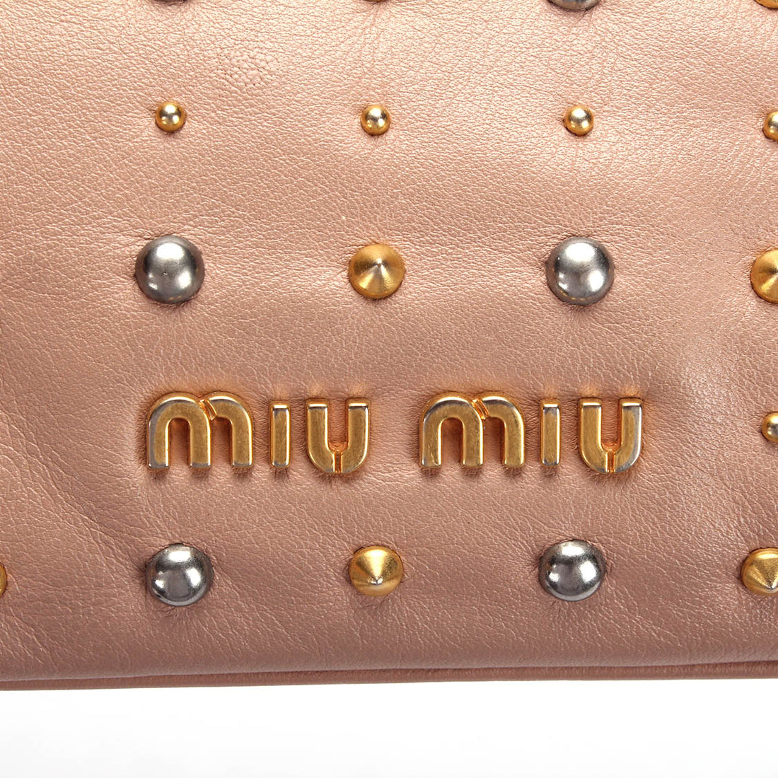 Studded Leather Clutch Bag