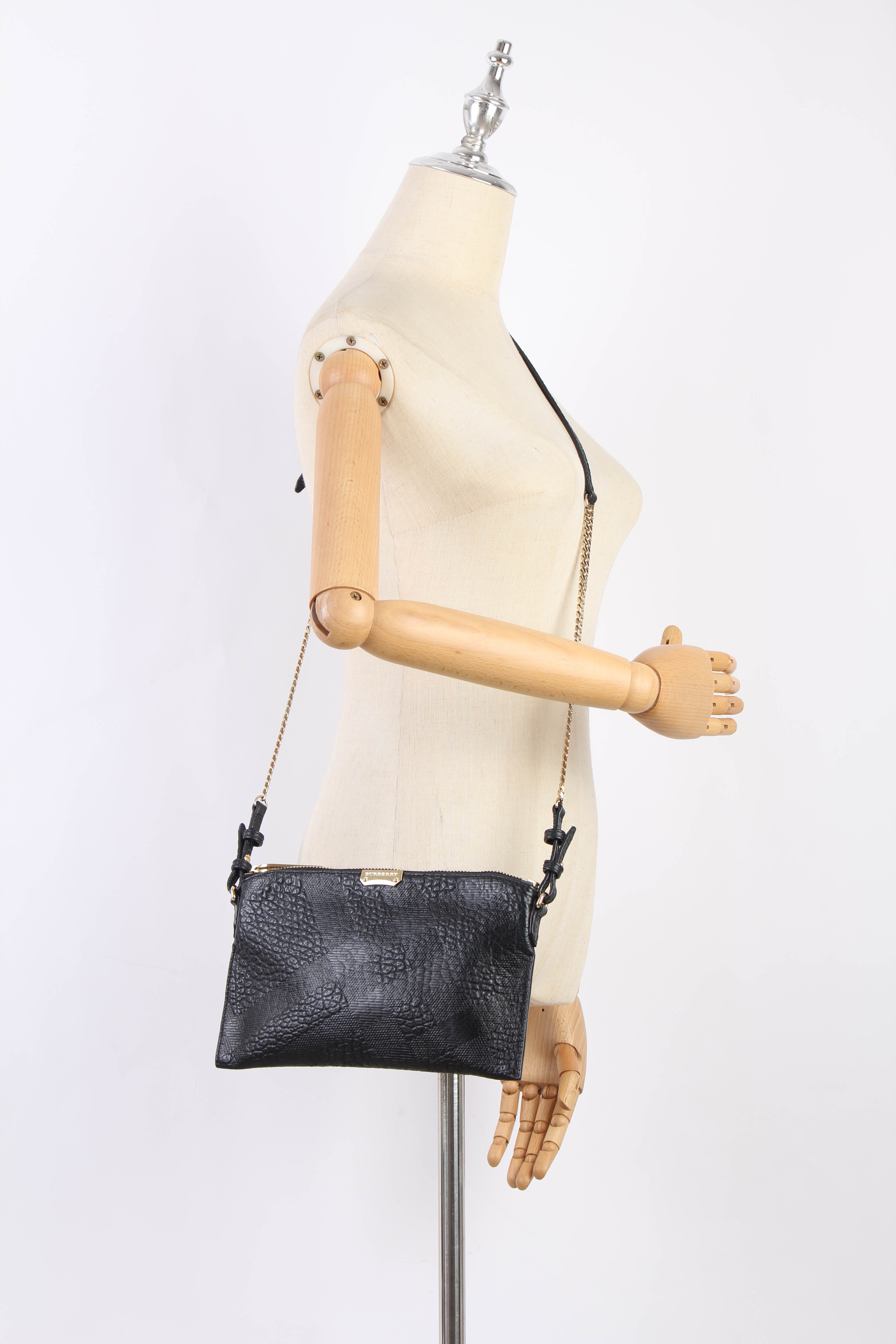 Embossed Leather Crossbody Bag