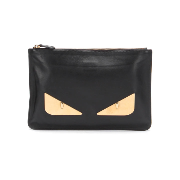 Monster Eyes Leather Clutch bag