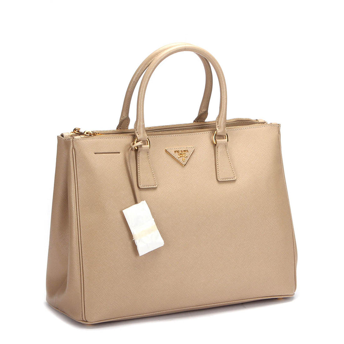 Saffiano Double Zip Galleria Tote Bag