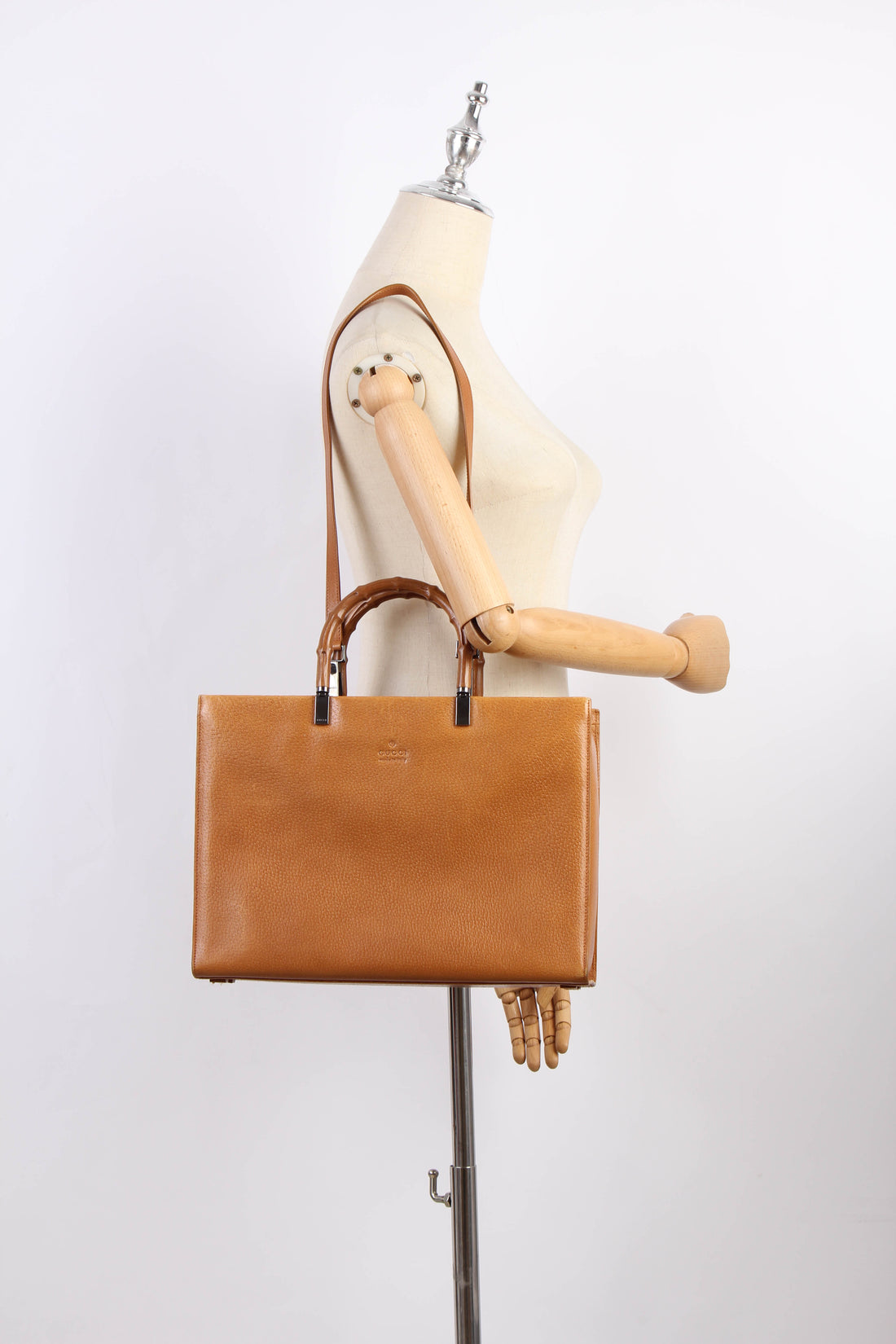 Bamboo Leather Handle bag 002.1034