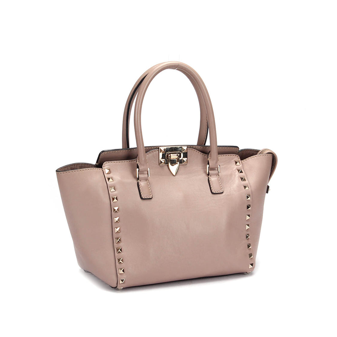 Rockstud Leather Tote Bag