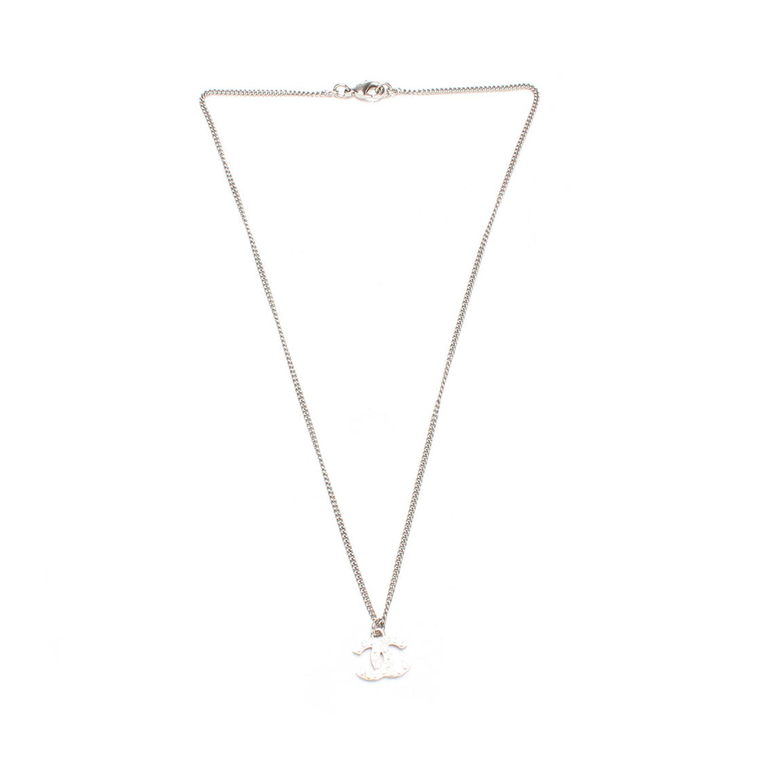 Strass CC Pendant Necklace