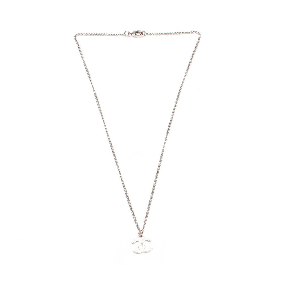 Strass CC Pendant Necklace