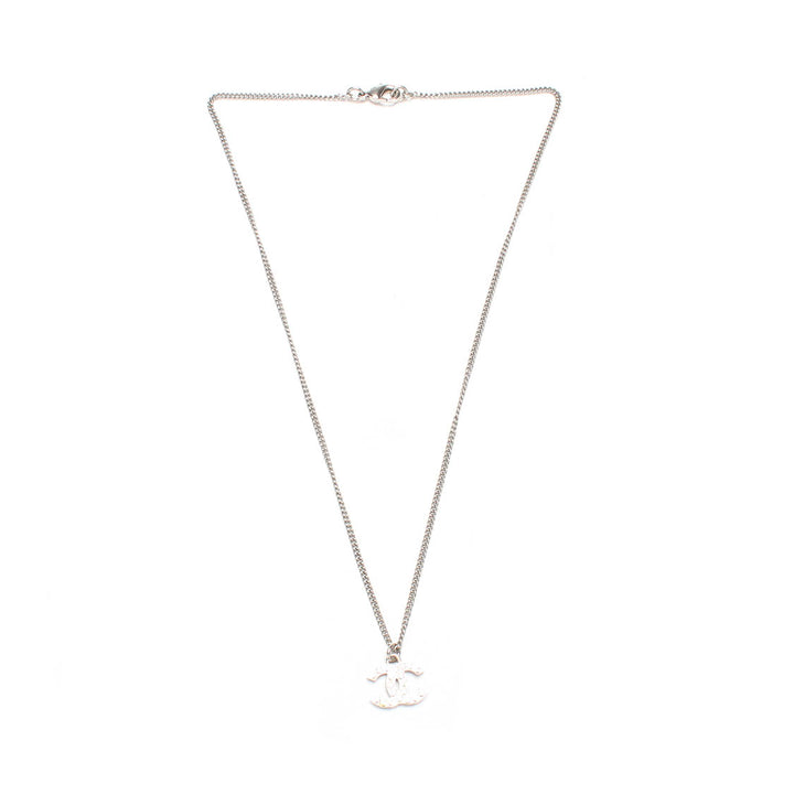 Strass CC Pendant Necklace