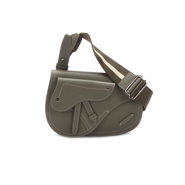 Leather Saddle Crossbody Bag