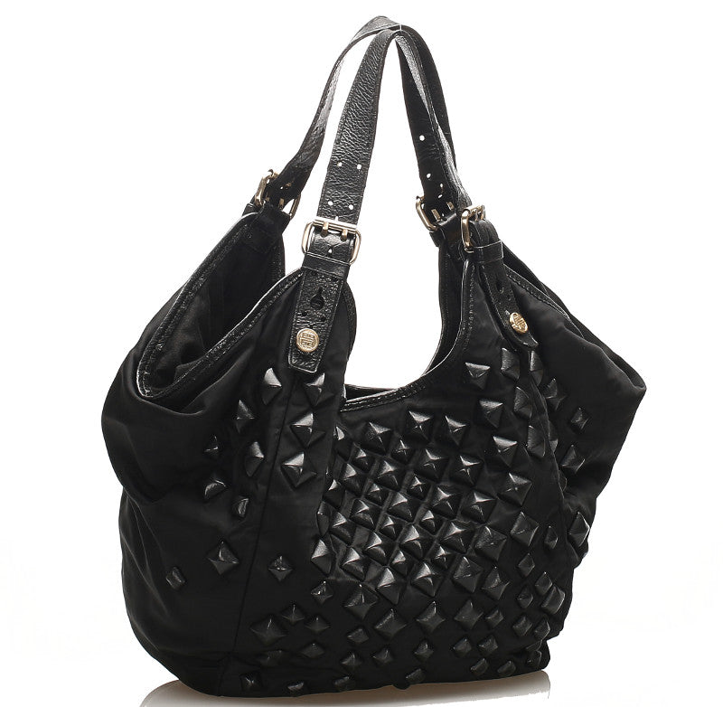 Studded Nylon Shoulder Bag