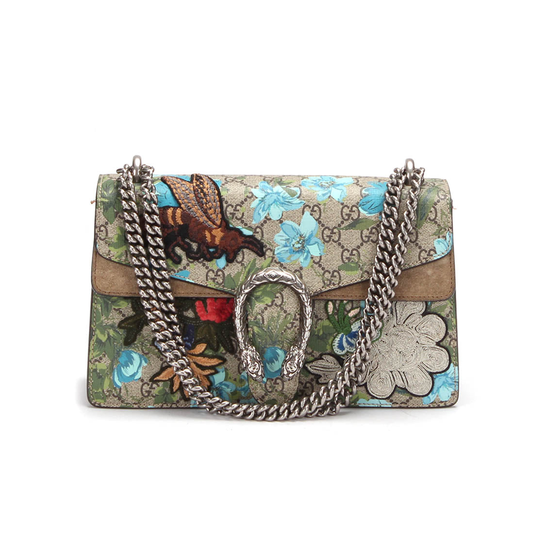 Small Embroidered GG Supreme Blooms Dionysus Shoulder Bag 400249