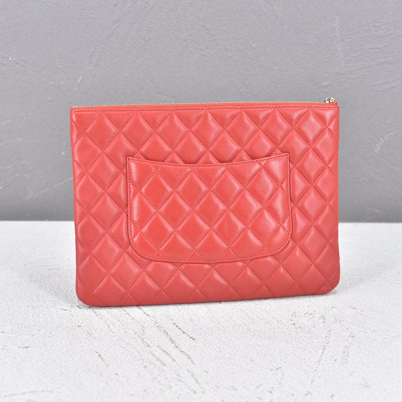 CC Quilted Leather O Case Clutch