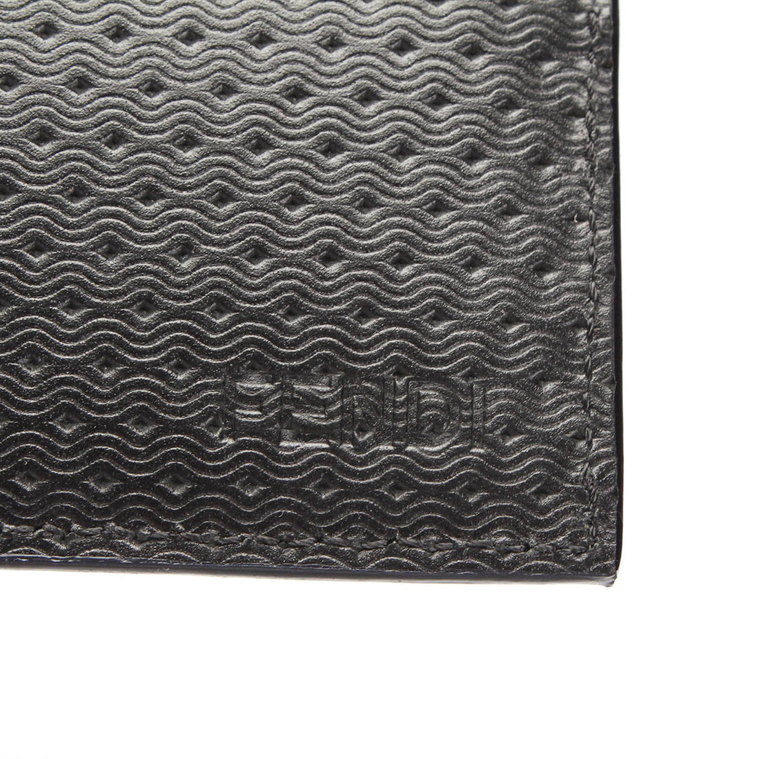 Woven Leather Bi-Fold Small Wallet