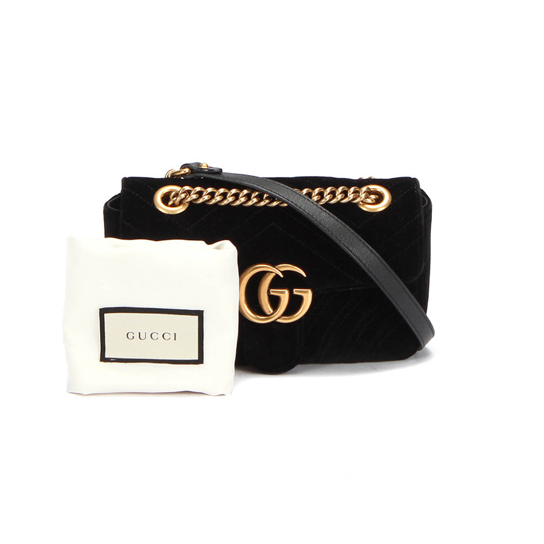 Mini GG Marmont Velvet Shoulder Bag 446744