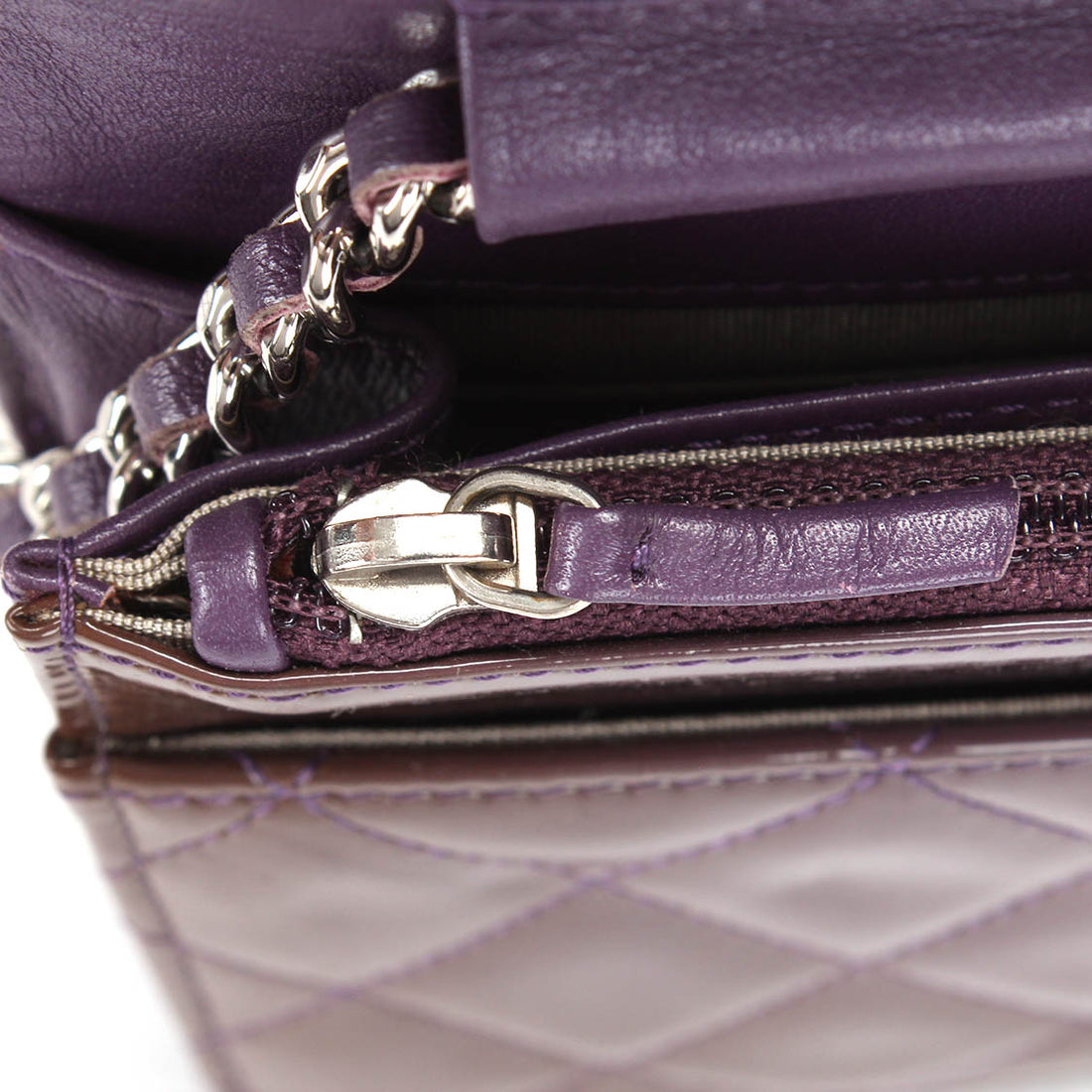 Matelasse Patent Leather Crossbody Bag