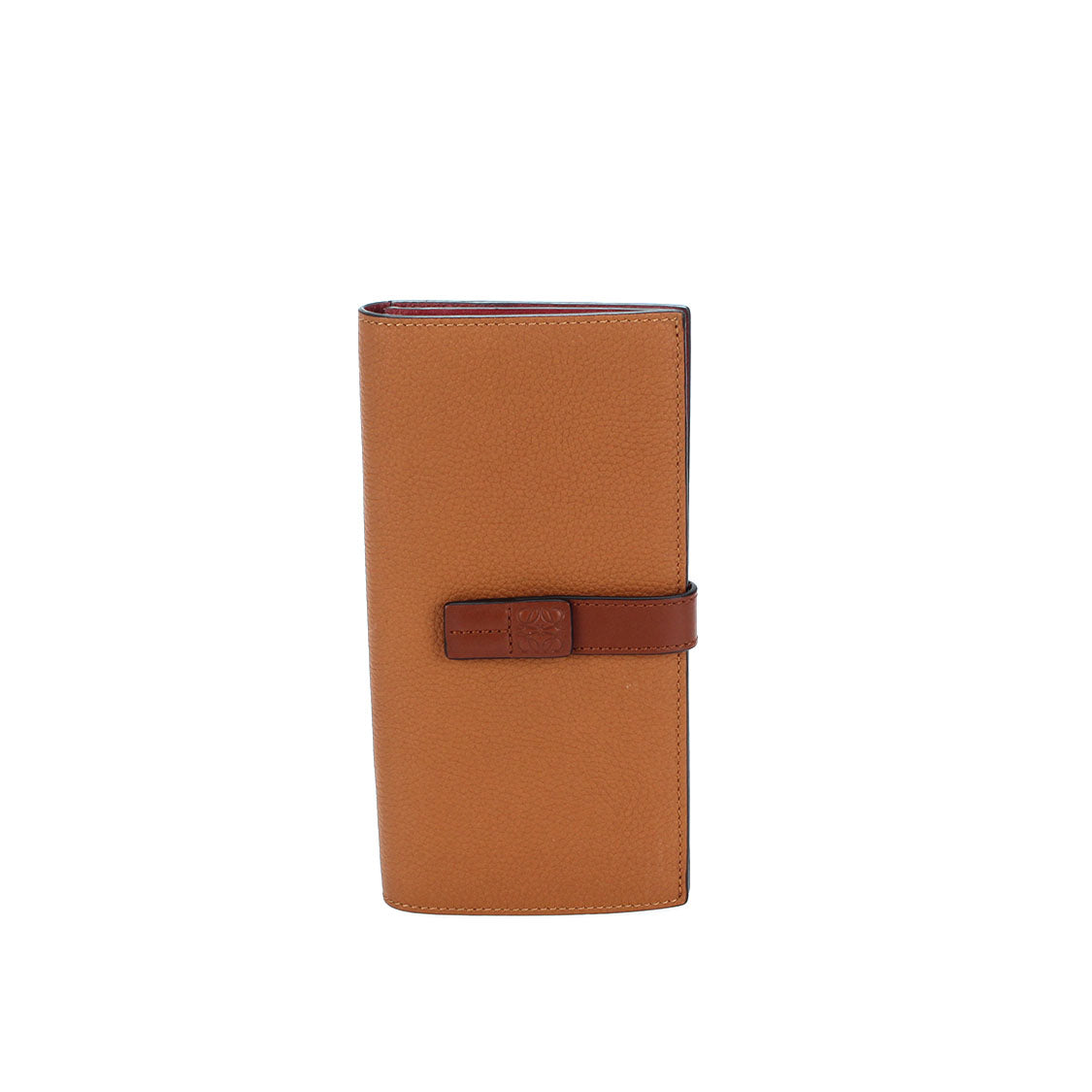 Vertical Leather Long Wallet