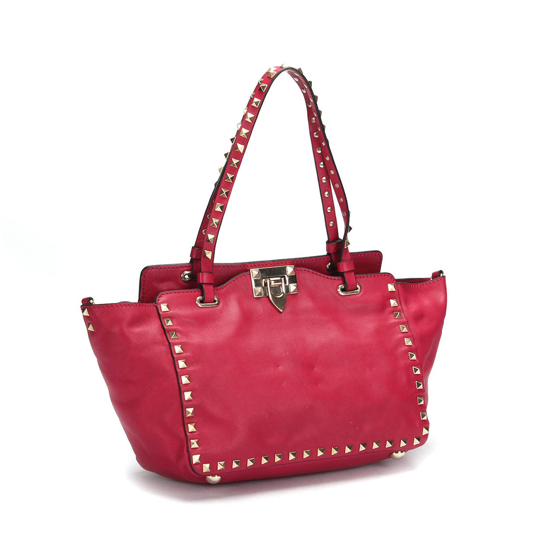 Rockstud Leather Tote Bag