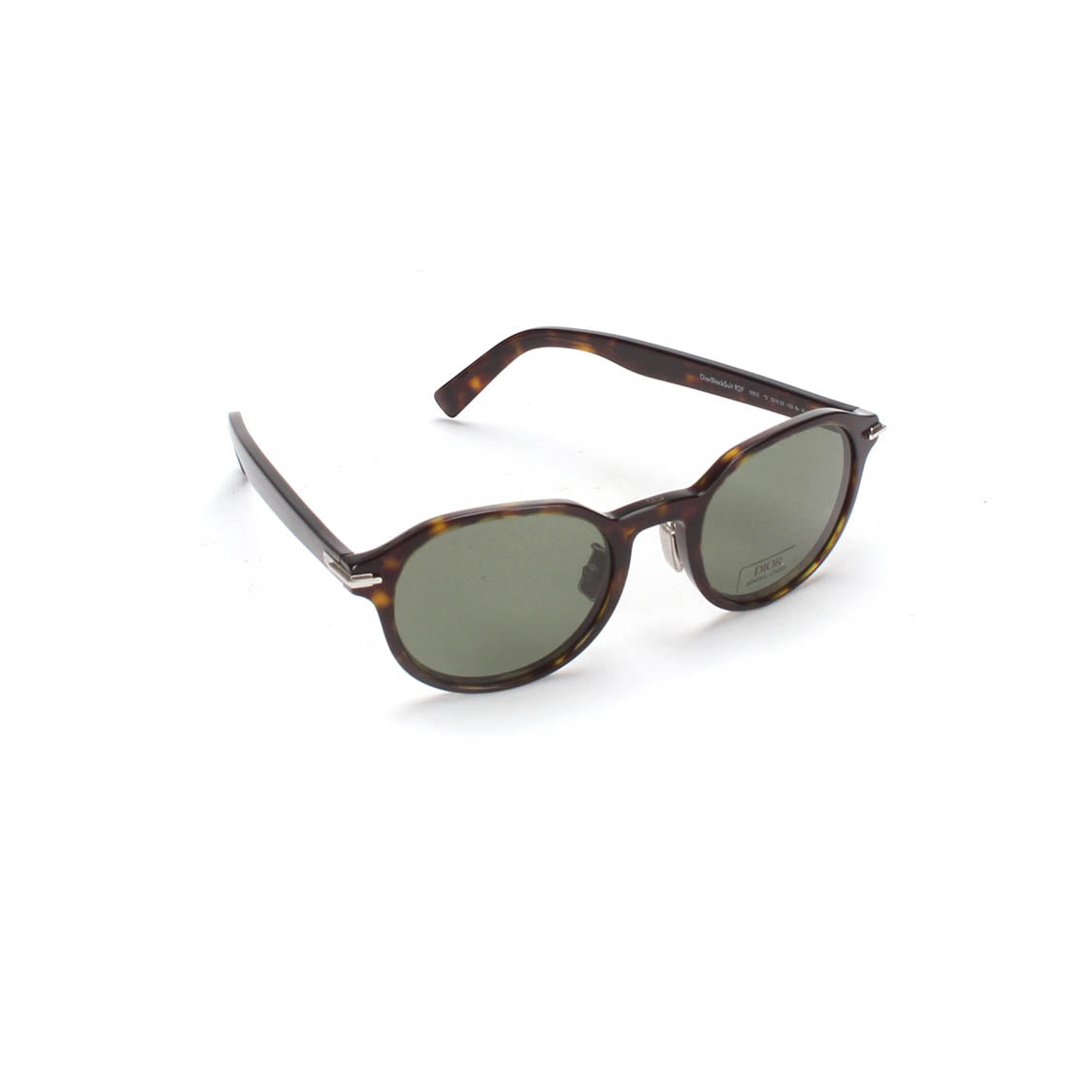 Tortoiseshell Blacksuit Round Sunglasses