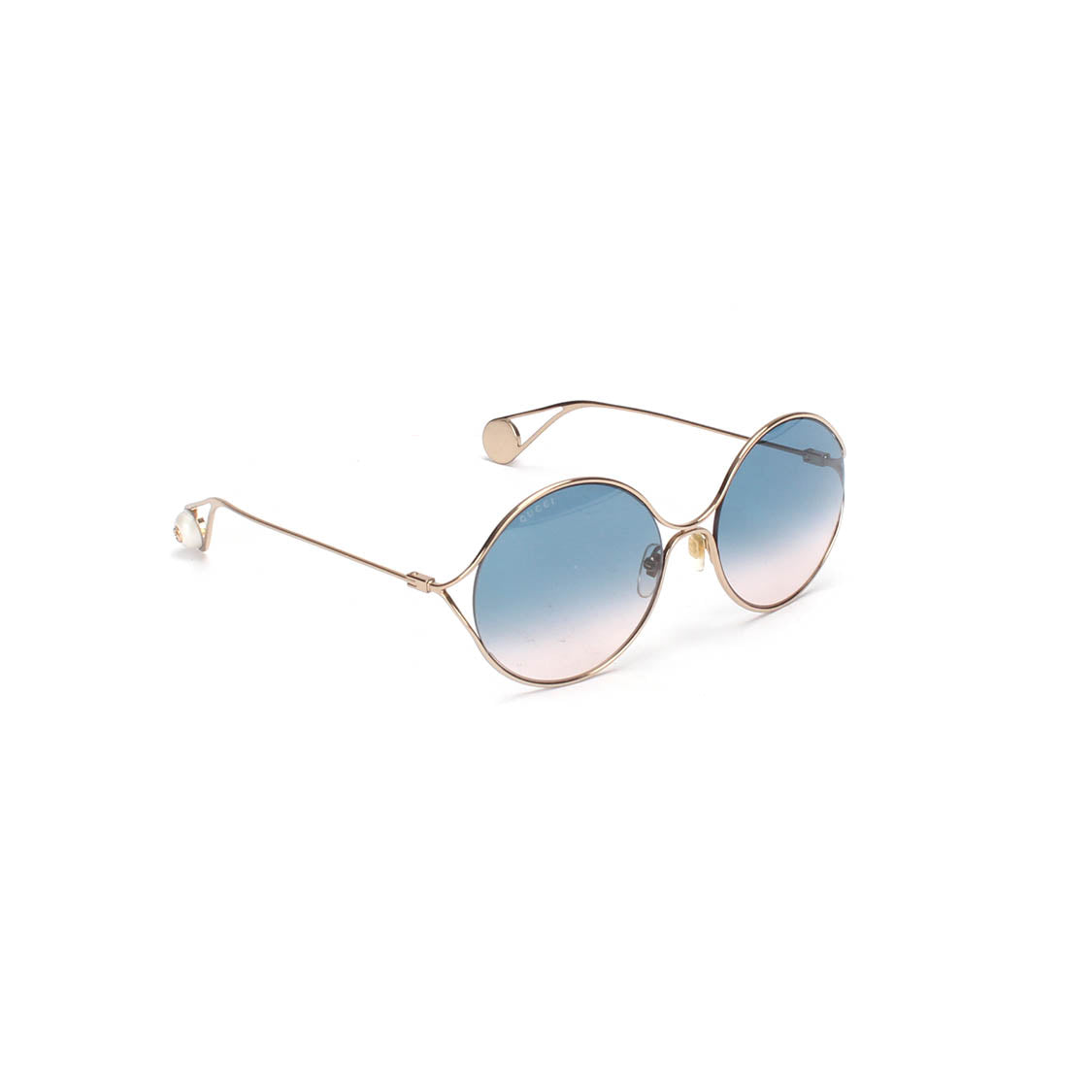 Faux Pearl Accents Oversize Sunglasses