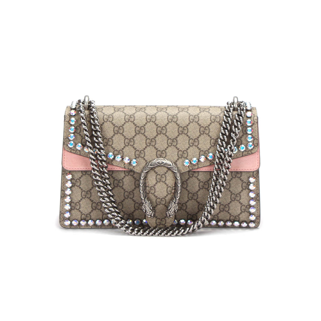 Small Crystal-Embellished GG Supreme Dionysus Shoulder Bag 400249