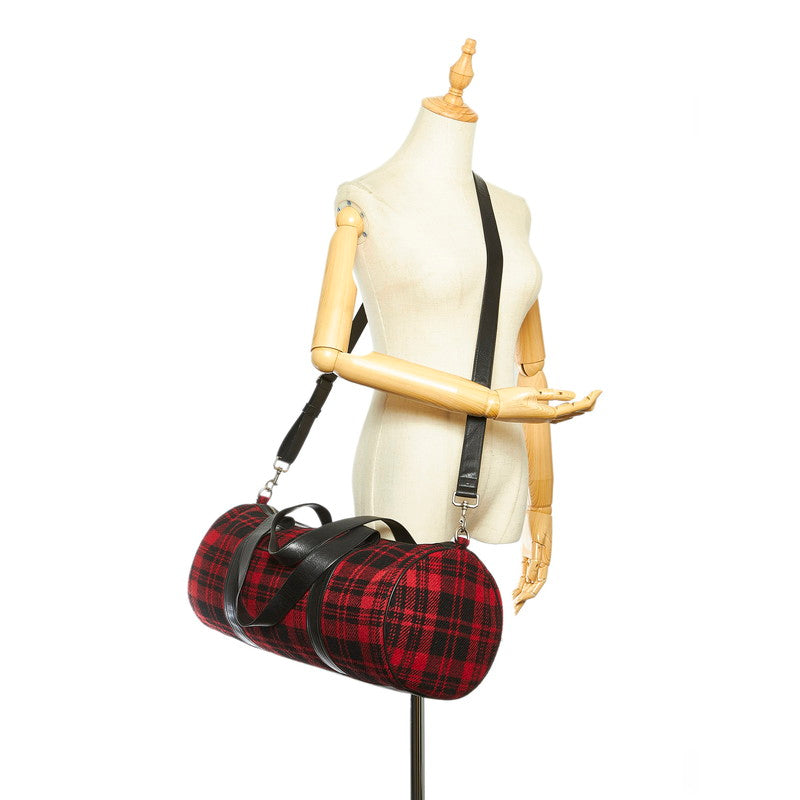 Plaid Wool Shoulder Bag