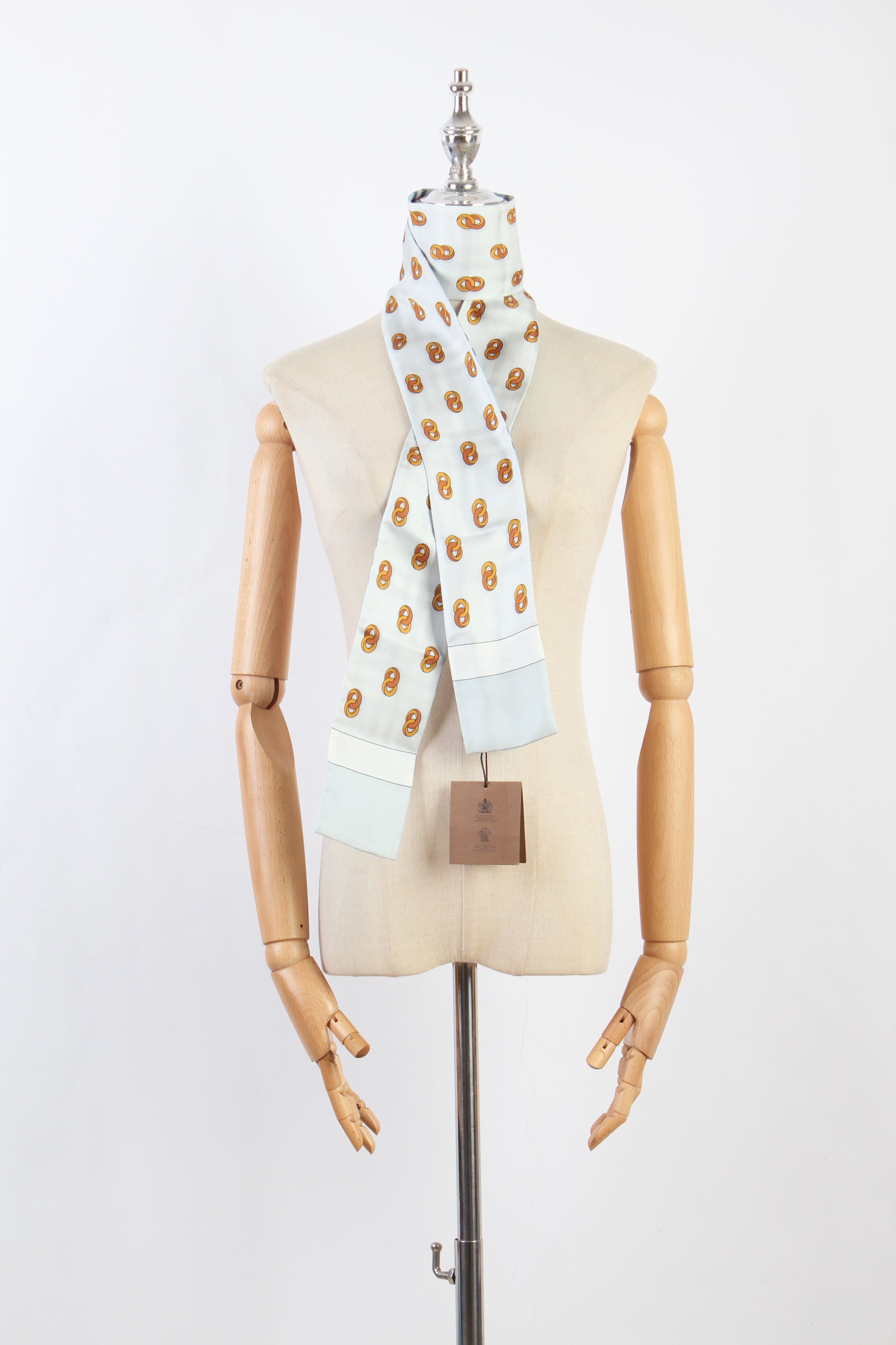 Check & Links Silk Skinny Scarf