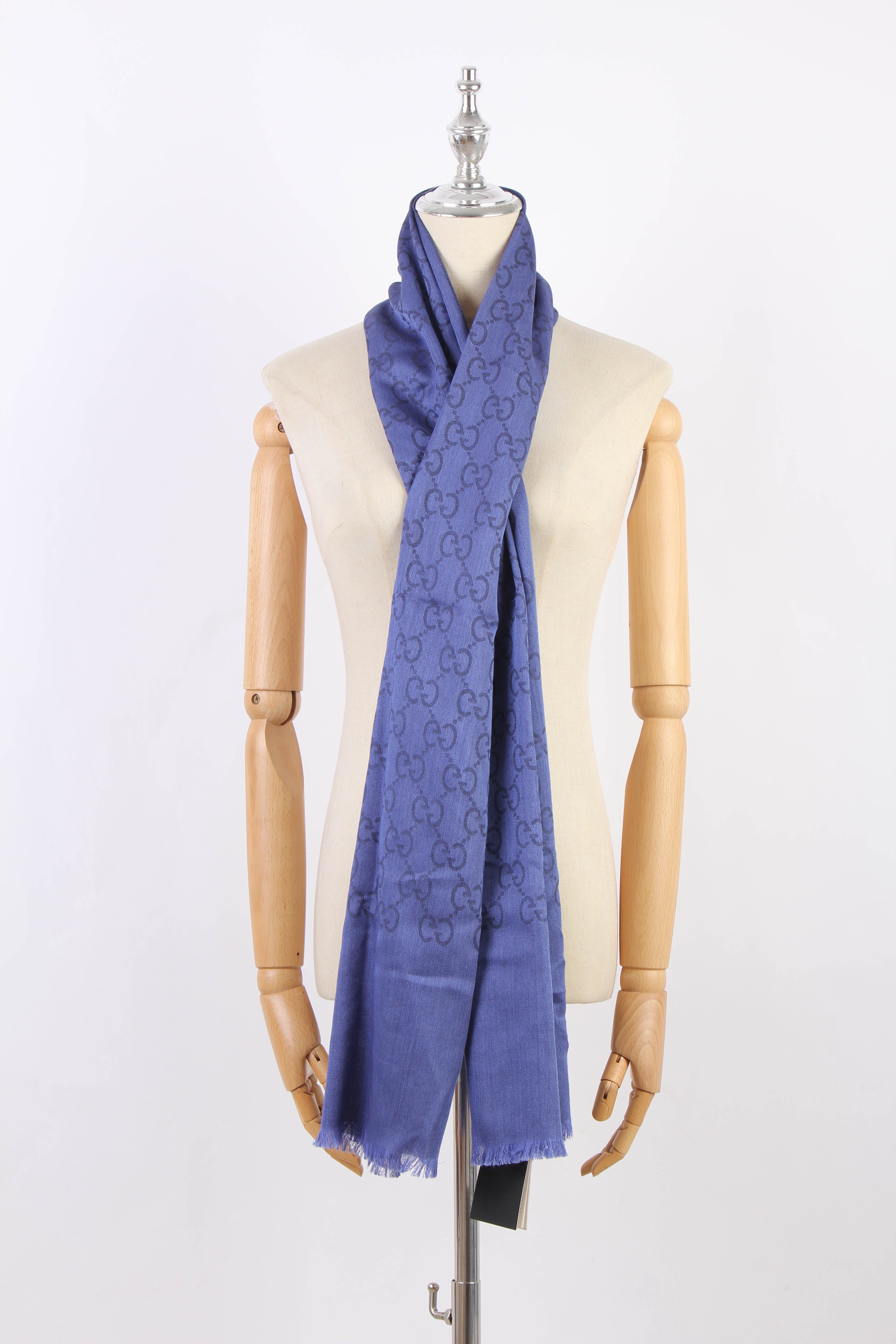 GG Wool and Silk Scarf