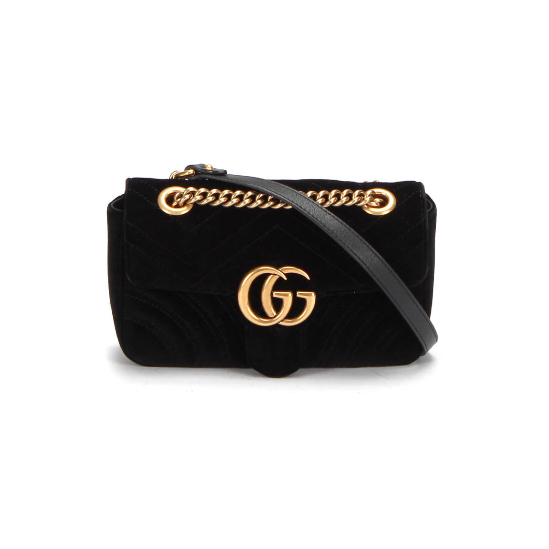 Mini GG Marmont Velvet Shoulder Bag 446744