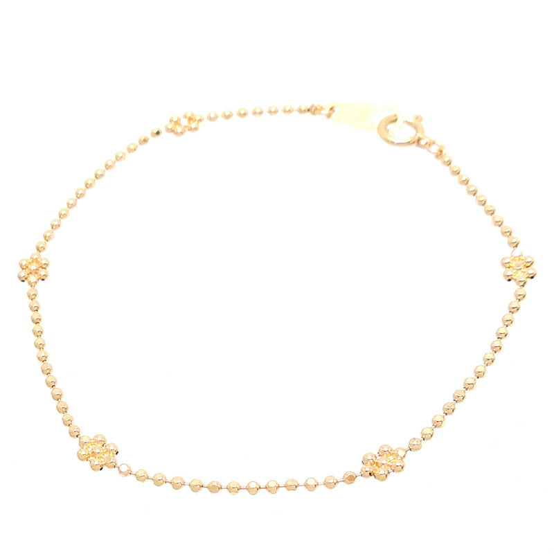 Non-Brand Ball Chain Bracelet in K18 Gold for Ladies
