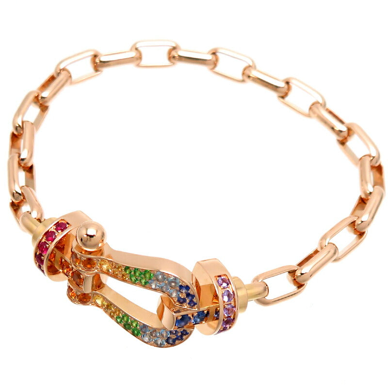 FRED Force 10 Large Model with Multi-stone Bracelet - 750 Pink Gold - Women's 0B0169-6B1107