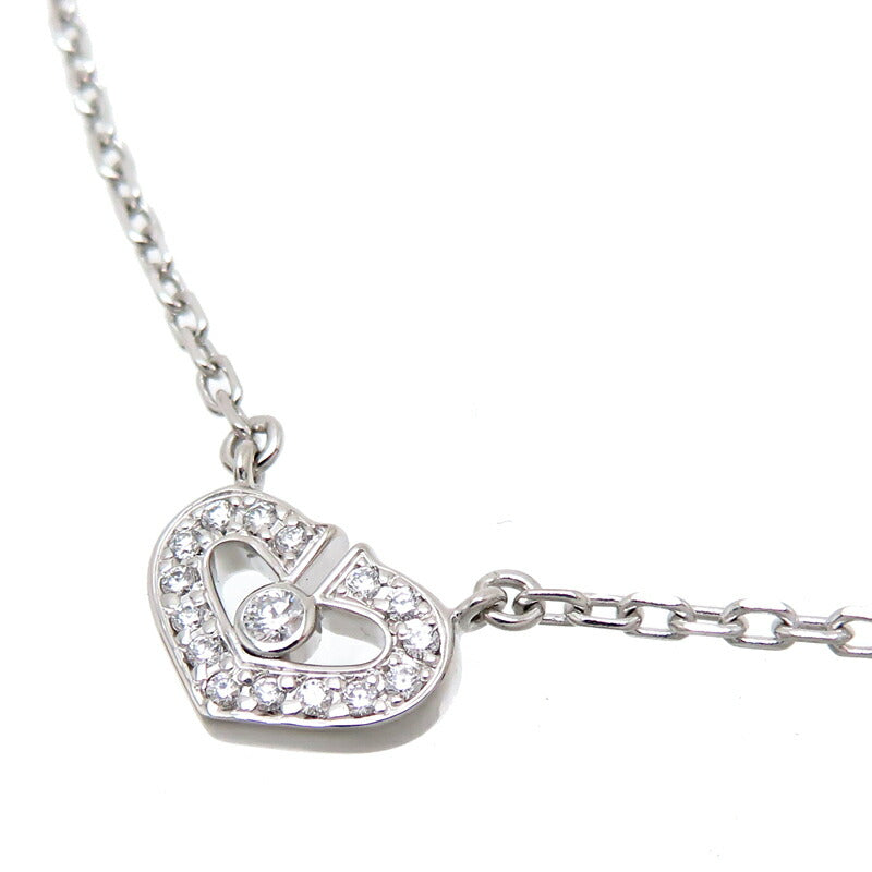 18K Diamond C Heart Necklace