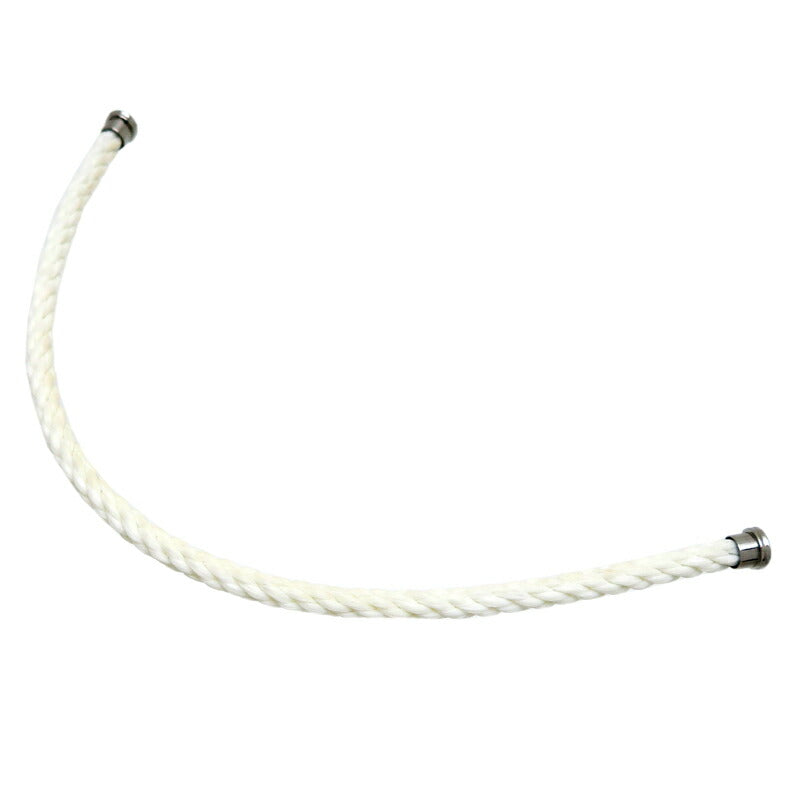 FRED Women's White Cable Bracelet, Made of Stainless Steel/Textile