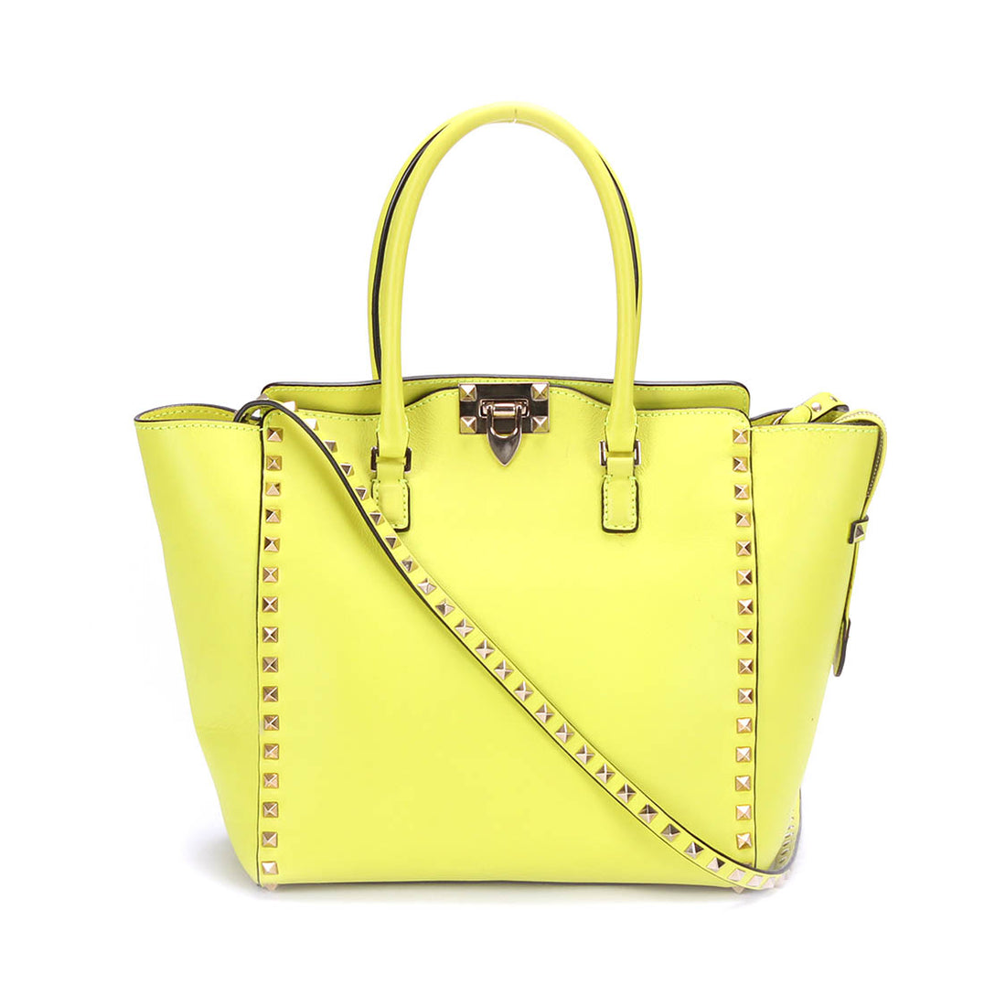 Rockstud Leather Tote Bag