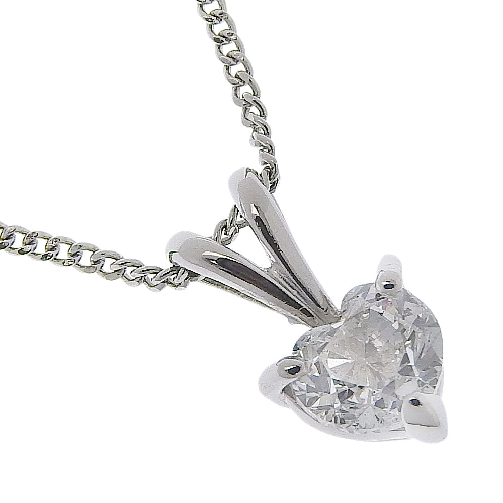 Heart-Shaped Necklace, Pt850 Platinum with Diamond D1.02, Ladies' Preloved, Grade A+