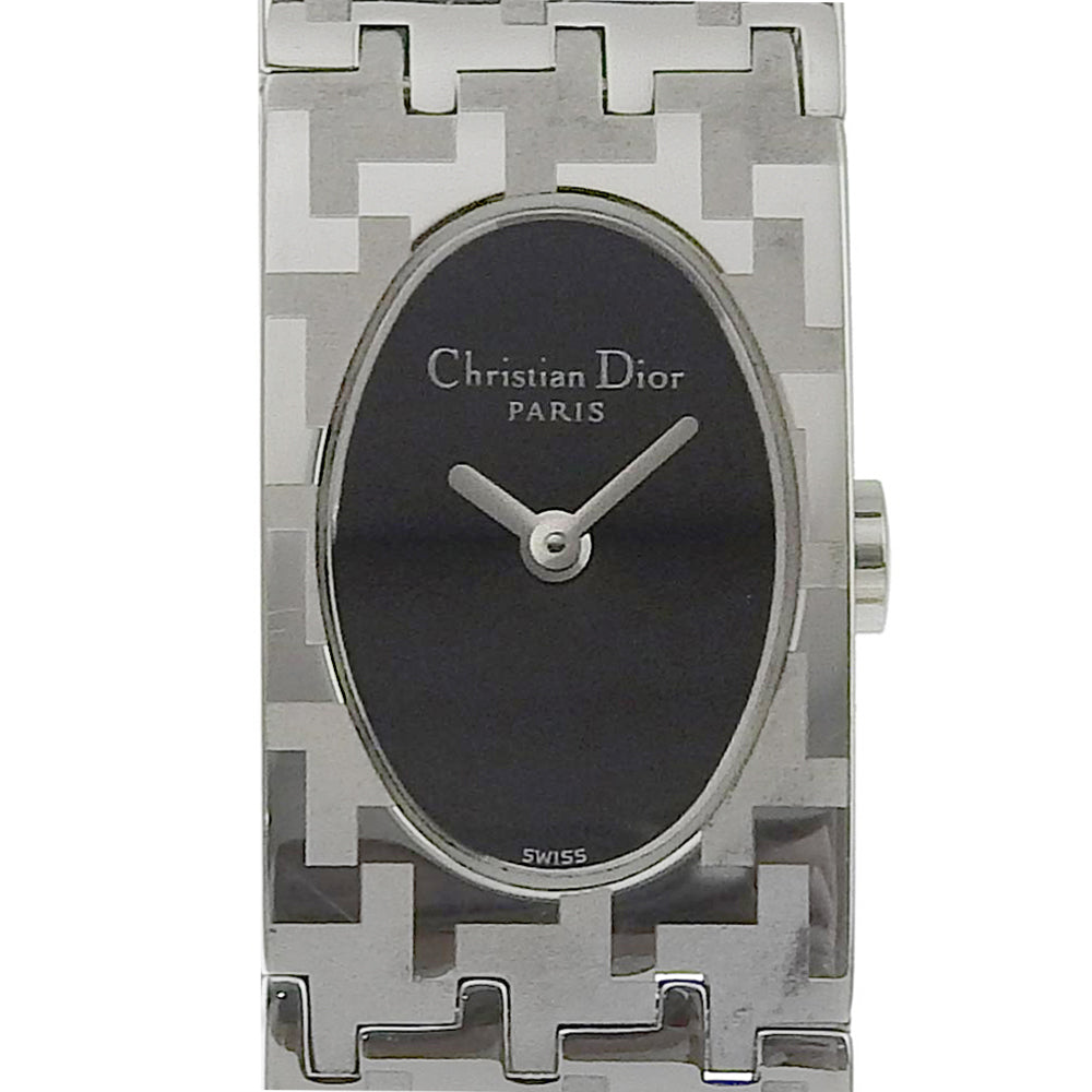 Dior Miss Dior Women's Watch, D70-100, Stainless Steel, Swiss Made, Silver Quartz Analog, Black Dial [Used] D70-100
