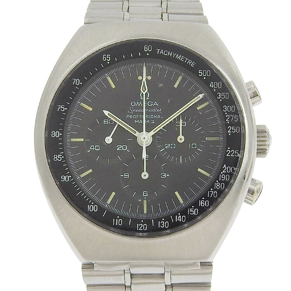 Omega Speedmaster Watch, Mark 2 cal.861 145.014, Stainless Steel from Switzerland, Manual Chronograph, Men's Black Dial, Grade B- 145.014