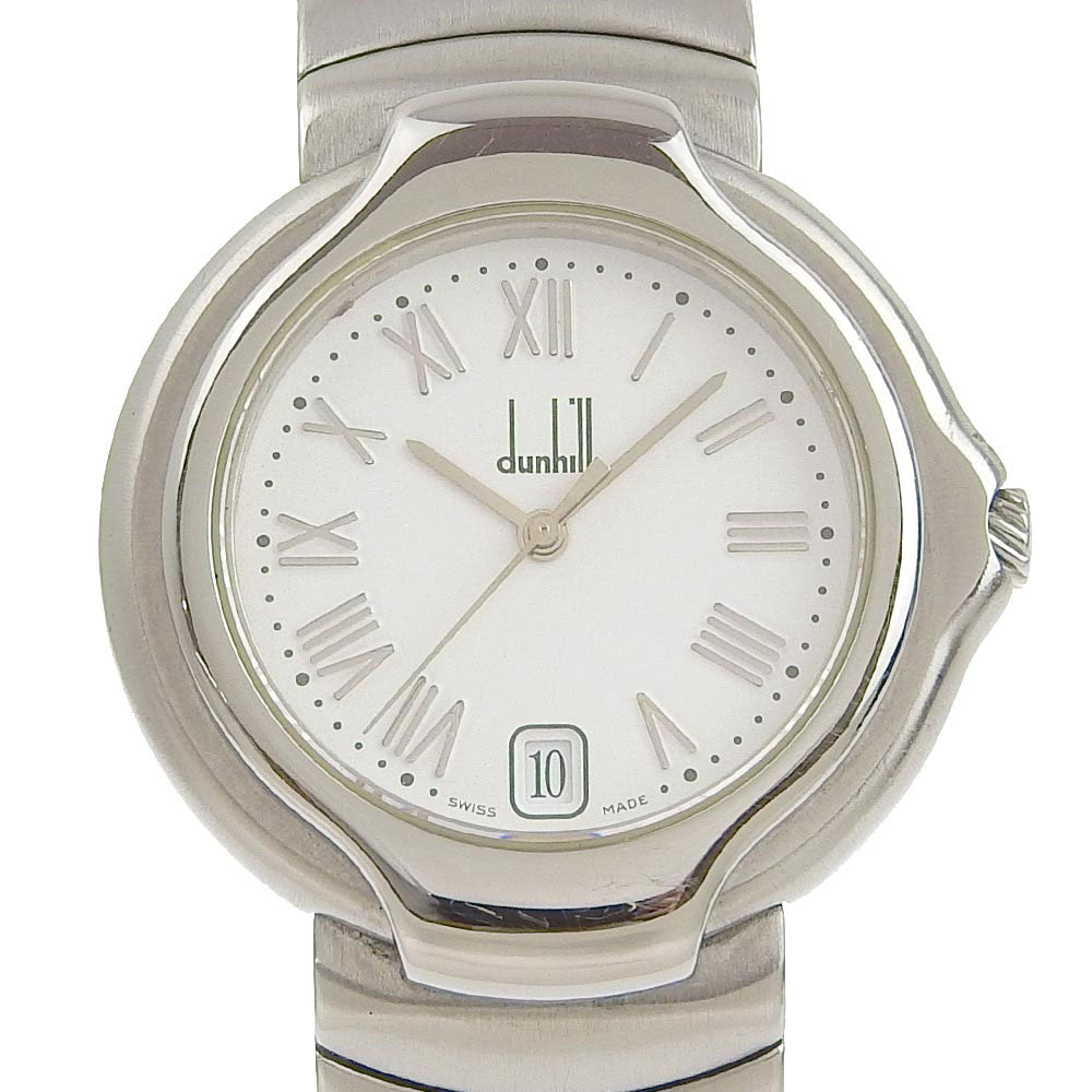 Dunhill Millennium Watch, 8001, Stainless Steel, Swiss Quartz Analog, Men's White Dial, Preloved  8001.0