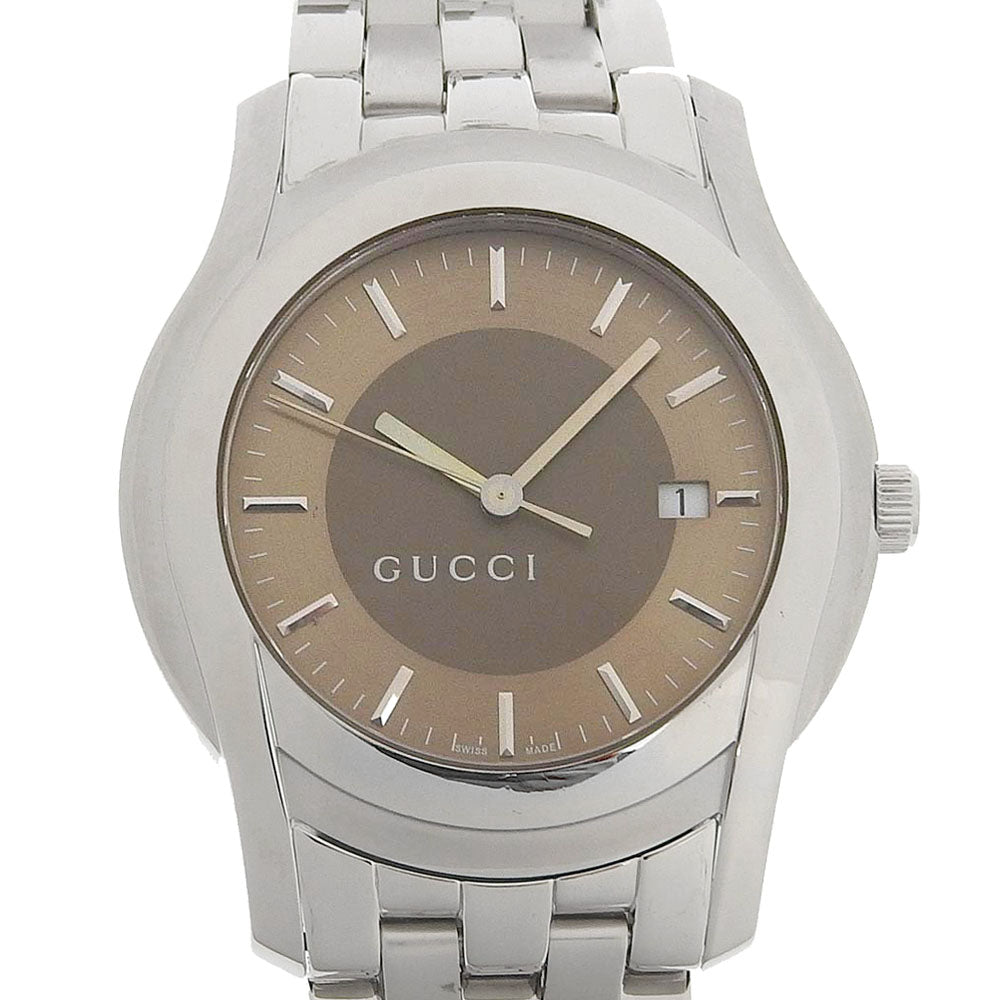 Gucci G-Class Men's Watch, Stainless Steel, Swiss Made, Quartz, Brown Dial [Used] 5500XL