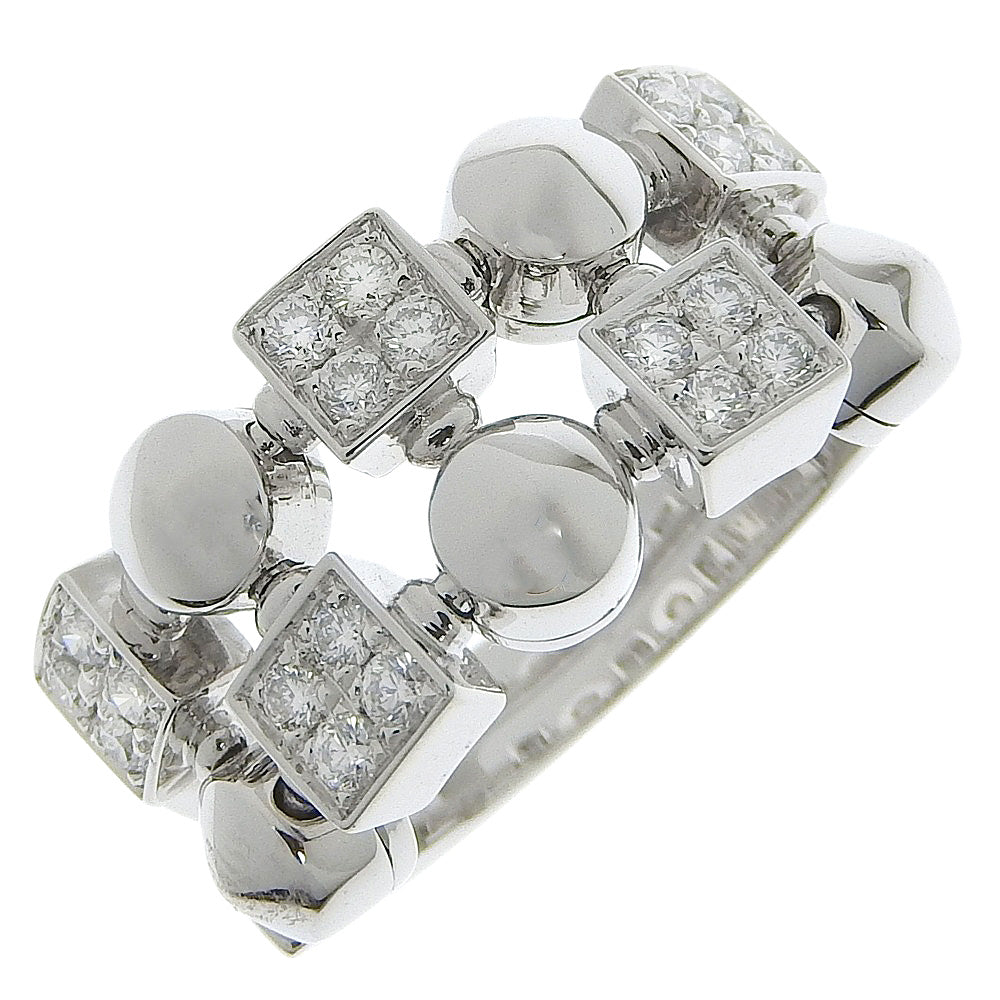 Bvlgari Ring Size 12, Lucia AN851958 K18 White Gold with Diamonds, Made in Italy, For Women, Excellent Condition (Pre-Owned) AN851958