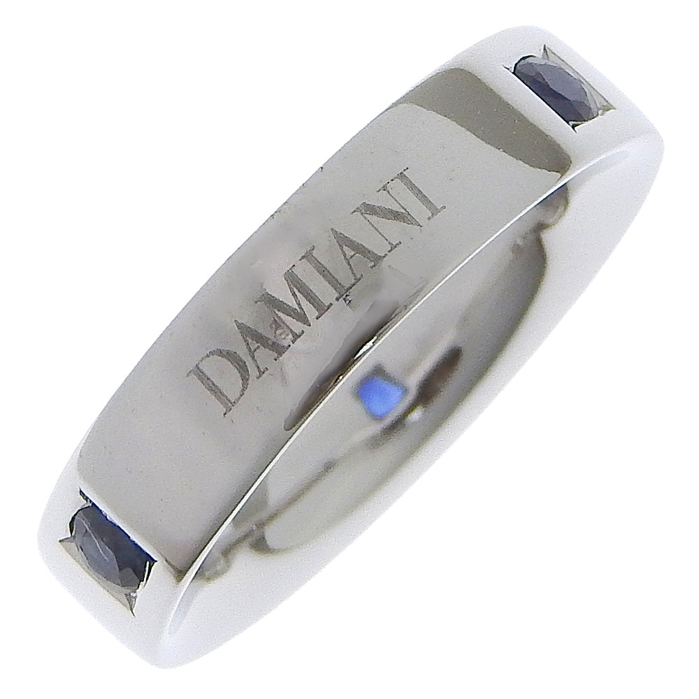Women's Damiani 9 - K18 White Gold Ring with Diamond & Sapphire, Italian crafted [Pre-owned], SA Rank